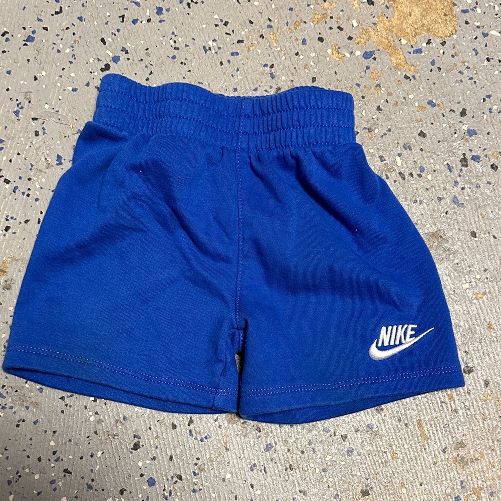 Nike Kids Blue Athletic Shorts with White Logo